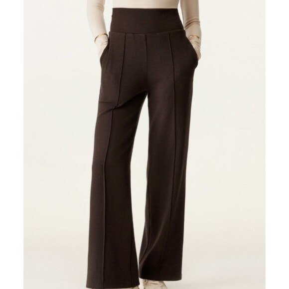 OGL EcoMousse MaxWarm Cozy Thermal Brushed High Waist Flare Pants Berry Sz M - Picture 3 of 13